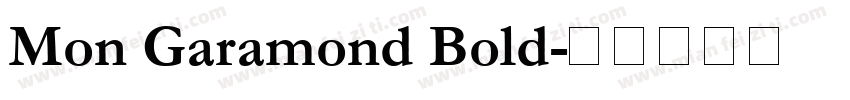 Mon Garamond Bold字体转换